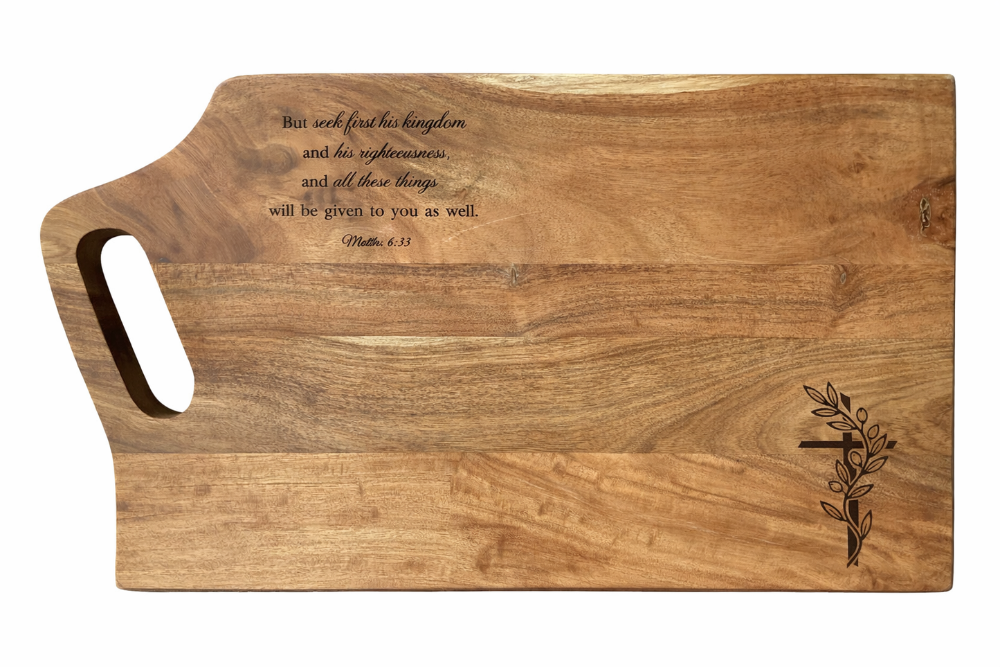 Engraved Acacia Wood Charcuterie Board –